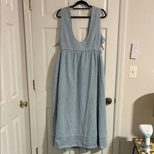 Free People Light Blue Sleeveless Denim Dress